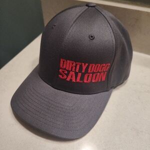 NWOT Scottsdale, AZ Dirty Dogg Saloon Gray Cap with Red Embroidery On Back, S/M